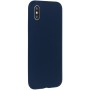 Accezz Liquid Silicone Backcover iPhone Xs / X - Blauw