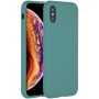 Accezz Liquid Silicone Backcover iPhone Xs / X - Donkergroen