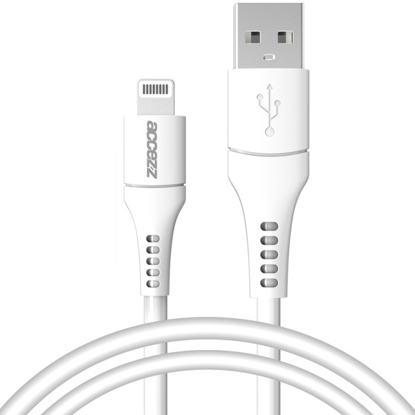 Accezz Lightning naar USB kabel - MFi certificering - 1 meter - Wit