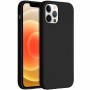 iPhone hoes Liquid Silicone Backcover iPhone 12 (Pro) - Zwart