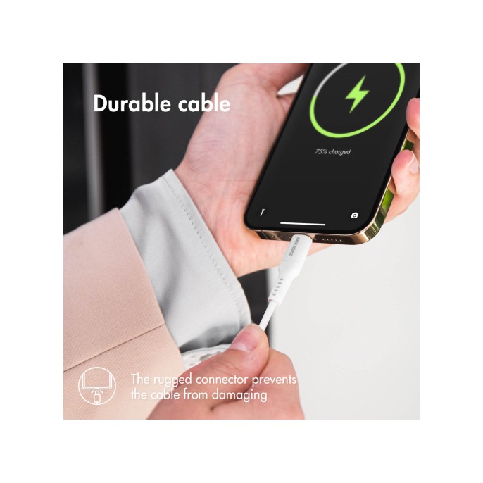 Accezz 2 pack lightning naar usb kabel - mfi certificering - 2 meter - wit Accezz 2 pack lightning naar usb kabel - mfi certificering - 2 meter - wit