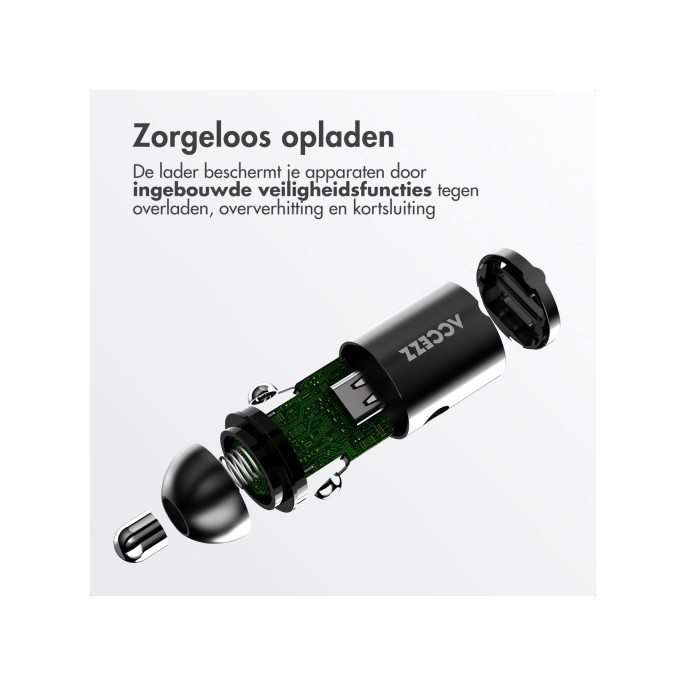 Accezz autolader | snellader met 2 poorten - 2x usb-c 65 watt Accezz autolader | snellader met 2 poorten - 2x usb-c 65 watt