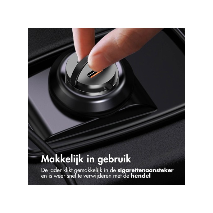 Accezz autolader | snellader met 2 poorten - 2x usb-c 65 watt Accezz autolader | snellader met 2 poorten - 2x usb-c 65 watt