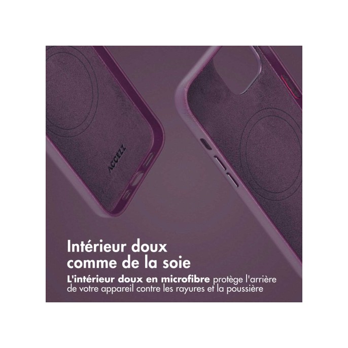Accezz leather bookcase 2-in-1 met magsafe apple iphone 14 - heath purple Accezz leather bookcase 2-in-1 met magsafe apple iphone 14 - heath purple
