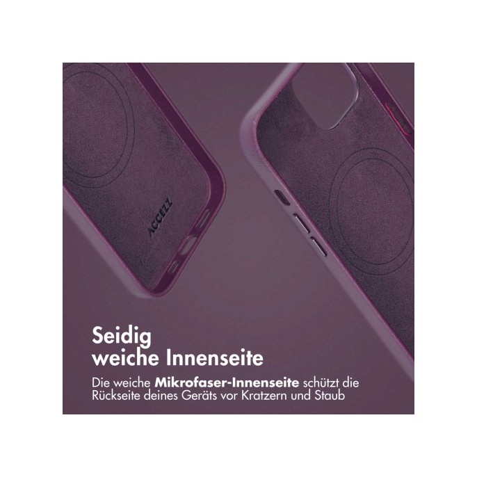 Accezz leather bookcase 2-in-1 met magsafe apple iphone 14 - heath purple Accezz leather bookcase 2-in-1 met magsafe apple iphone 14 - heath purple