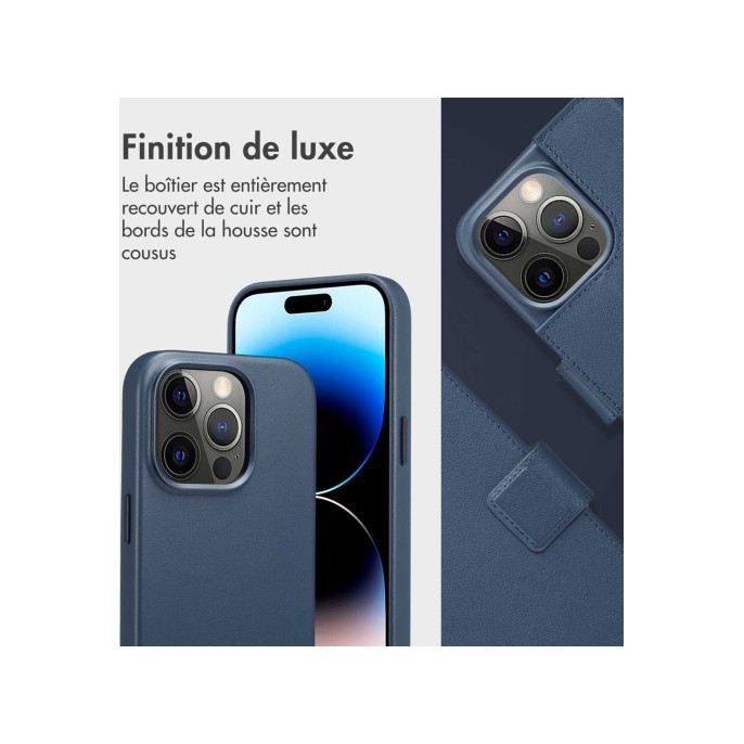 Accezz leather bookcase 2-in-1 met magsafe apple iphone 14 pro - nightfall blue Accezz leather bookcase 2-in-1 met magsafe apple iphone 14 pro - nightfall blue