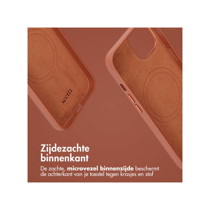 Accezz leather bookcase 2-in-1 met magsafe apple iphone 14 - sienna brown Accezz leather bookcase 2-in-1 met magsafe apple iphone 14 - sienna brown