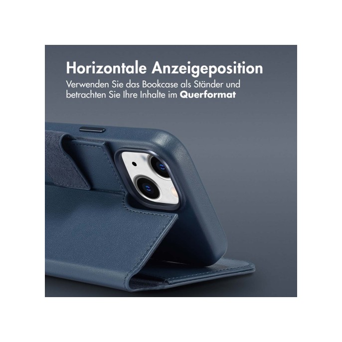 Accezz leather bookcase 2-in-1 met magsafe apple iphone 15 - nightfall blue Accezz leather bookcase 2-in-1 met magsafe apple iphone 15 - nightfall blue