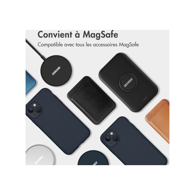 Accezz liquid silicone backcover met magsafe iphone 16e - donkerblauw Accezz liquid silicone backcover met magsafe iphone 16e - donkerblauw
