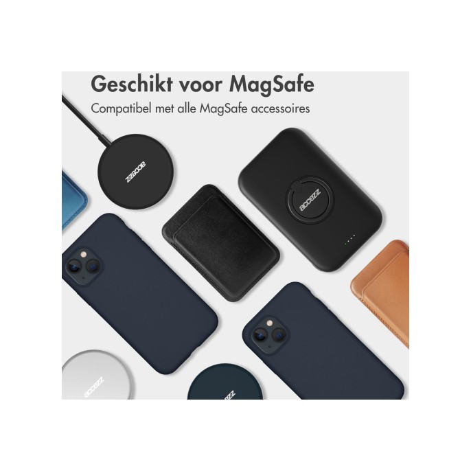 Accezz liquid silicone backcover met magsafe iphone 16e - donkerblauw Accezz liquid silicone backcover met magsafe iphone 16e - donkerblauw