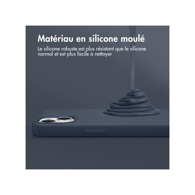 Accezz liquid silicone backcover met magsafe iphone 16e - donkerblauw Accezz liquid silicone backcover met magsafe iphone 16e - donkerblauw
