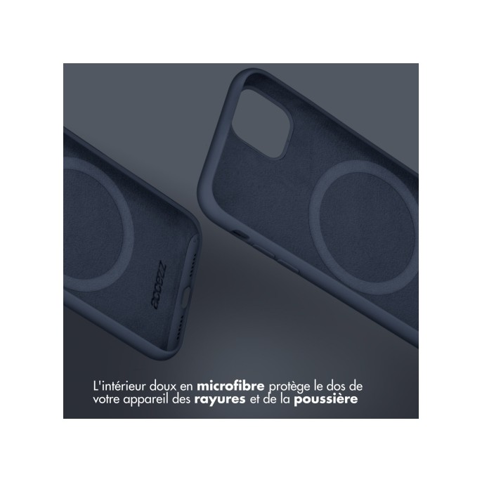 Accezz liquid silicone backcover met magsafe iphone 16e - donkerblauw Accezz liquid silicone backcover met magsafe iphone 16e - donkerblauw