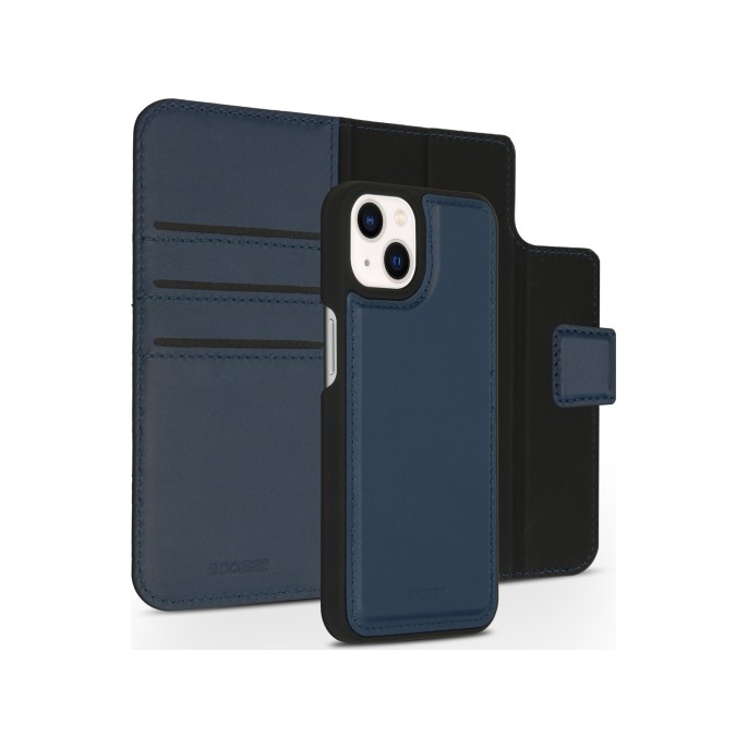 Accezz premium leather 2 in 1 wallet bookcase iphone 13 mini - donkerblauw Accezz premium leather 2 in 1 wallet bookcase iphone 13 mini - donkerblauw
