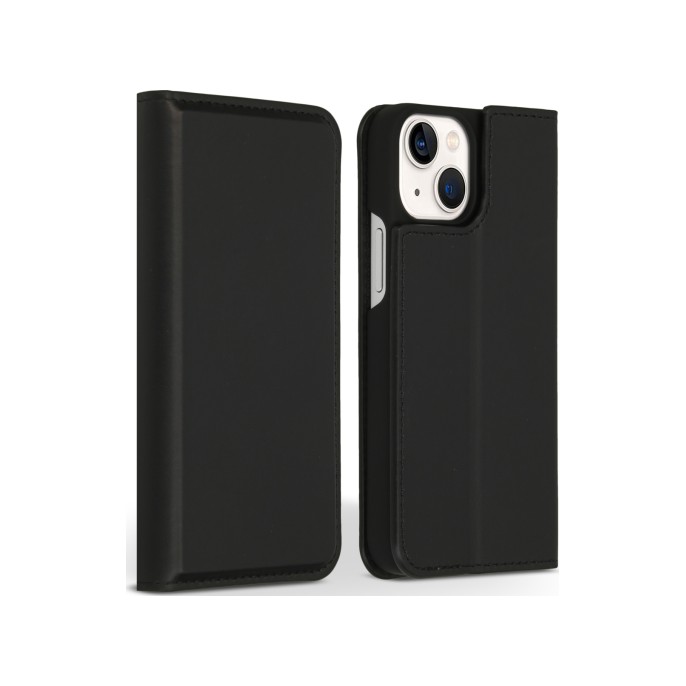 Accezz premium leather slim bookcase iphone 13 mini - zwart Accezz premium leather slim bookcase iphone 13 mini - zwart