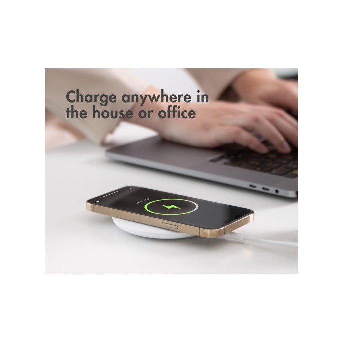 Accezz qi soft touch wireless charger - draadloze oplader - 10 watt - wit Accezz qi soft touch wireless charger - draadloze oplader - 10 watt - wit