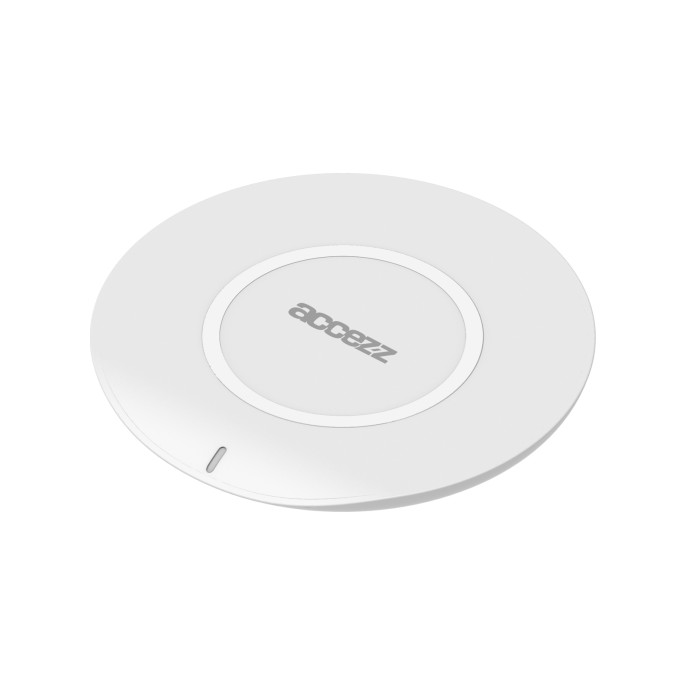 Accezz qi soft touch wireless charger - draadloze oplader - 10 watt - wit Accezz qi soft touch wireless charger - draadloze oplader - 10 watt - wit