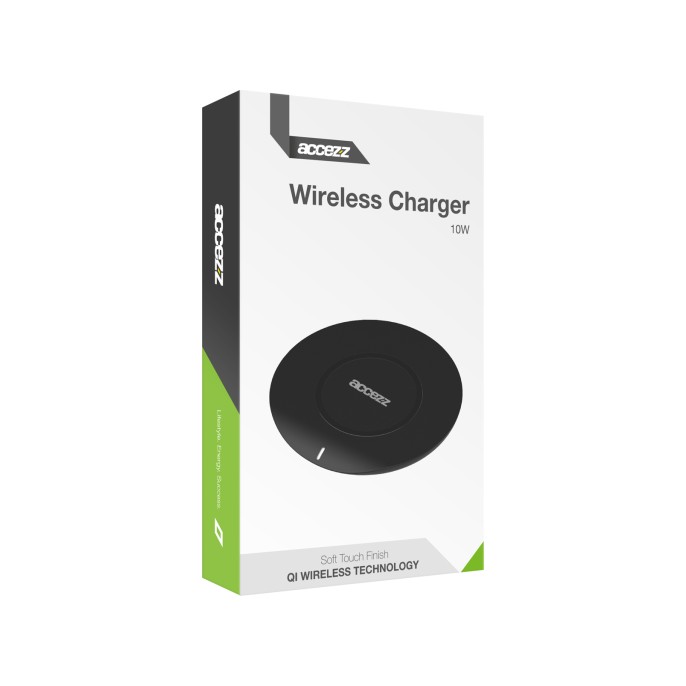 Accezz qi soft touch wireless charger - draadloze oplader - 10 watt - wit Accezz qi soft touch wireless charger - draadloze oplader - 10 watt - wit