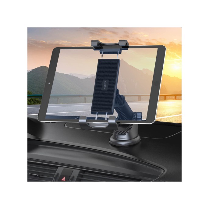 Accezz tablet houder auto - dashboard of voorruit - verstelbaar - universeel - zwart Accezz tablet houder auto - dashboard of voorruit - verstelbaar - universeel - zwart