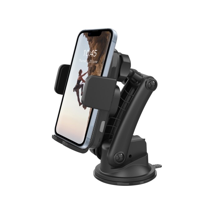 Accezz telefoonhouder auto - draadloze oplader - dashboard en voorruit - zwart Accezz telefoonhouder auto - draadloze oplader - dashboard en voorruit - zwart
