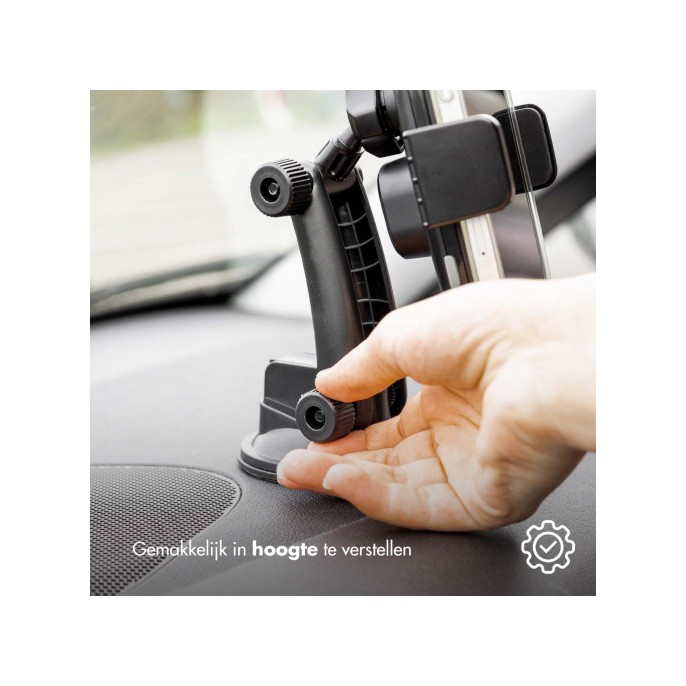 Accezz telefoonhouder auto - draadloze oplader - dashboard en voorruit - zwart Accezz telefoonhouder auto - draadloze oplader - dashboard en voorruit - zwart