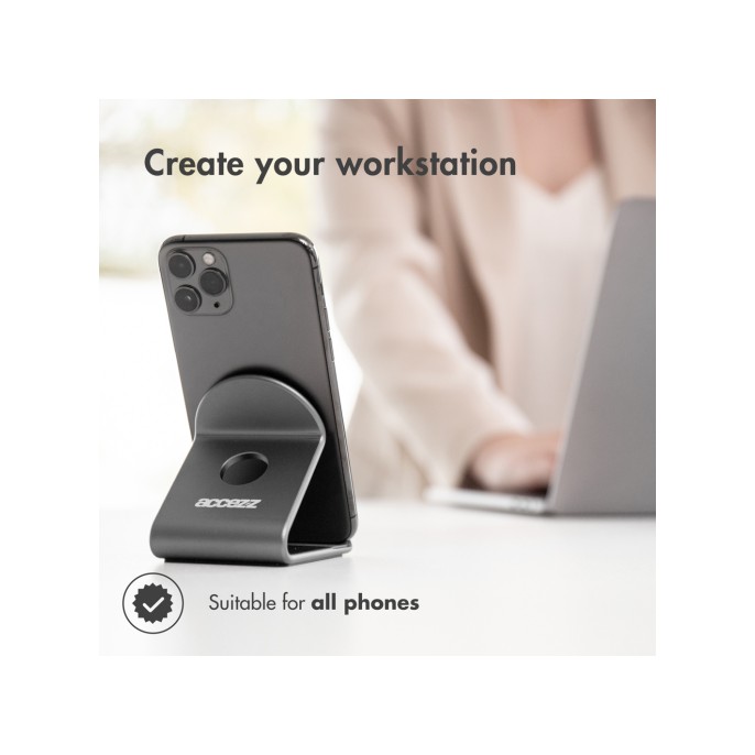 Accezz telefoonhouder bureau - tablethouder bureau - premium - aluminium - grijs Accezz telefoonhouder bureau - tablethouder bureau - premium - aluminium - grijs