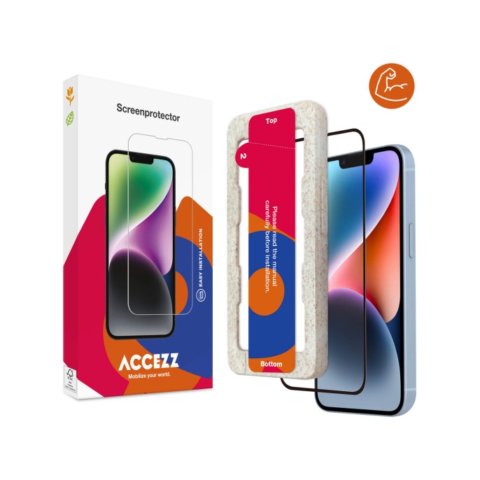 Accezz triple strong full cover glas screenprotector met applicator apple iphone 13 / 13 pro / 14 - transparant Accezz triple strong full cover glas screenprotector met applicator apple iphone 13 / 13 pro / 14 - transparant