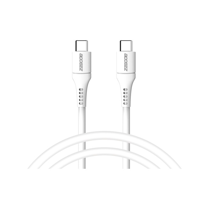 Accezz usb-c naar usb-c kabel - 1 meter - wit Accezz usb-c naar usb-c kabel - 1 meter - wit