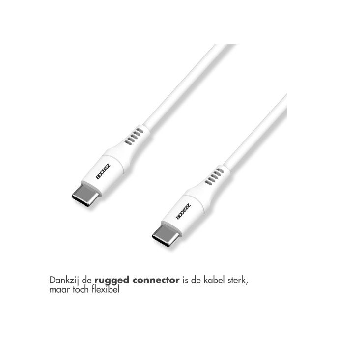 Accezz usb-c naar usb-c kabel - 1 meter - wit Accezz usb-c naar usb-c kabel - 1 meter - wit