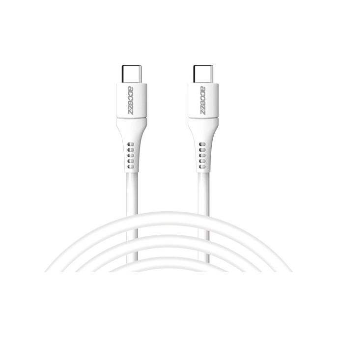 Accezz usb-c naar usb-c kabel - 2 meter - wit Accezz usb-c naar usb-c kabel - 2 meter - wit