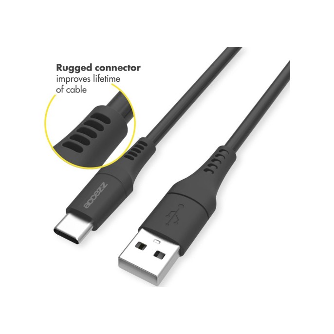 Accezz usb-c naar usb kabel - 0,2 meter - zwart Accezz usb-c naar usb kabel - 0,2 meter - zwart