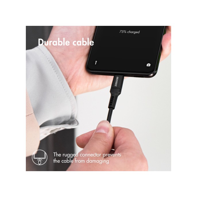 Accezz usb-c naar usb kabel - 0,2 meter - zwart Accezz usb-c naar usb kabel - 0,2 meter - zwart