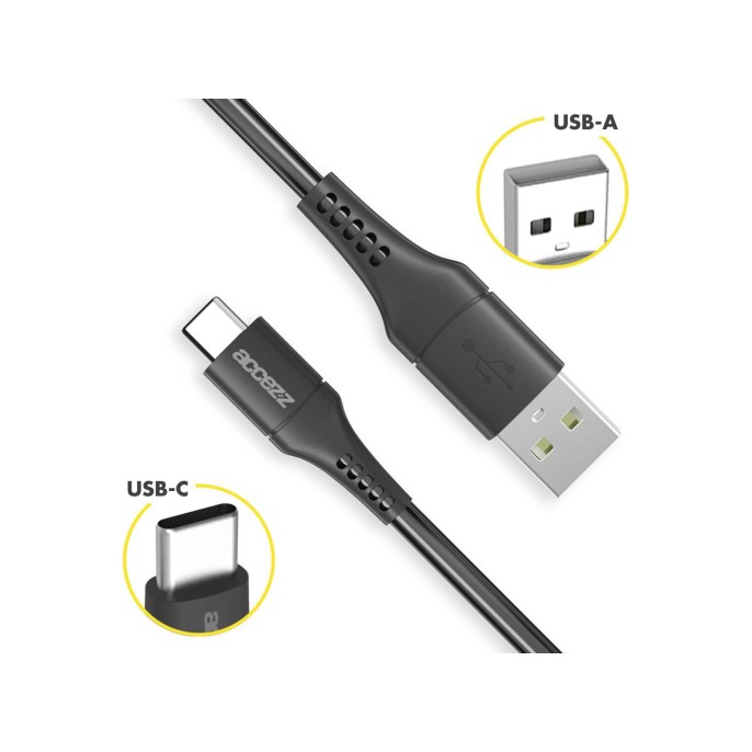 Accezz usb-c naar usb kabel - 0,2 meter - zwart Accezz usb-c naar usb kabel - 0,2 meter - zwart
