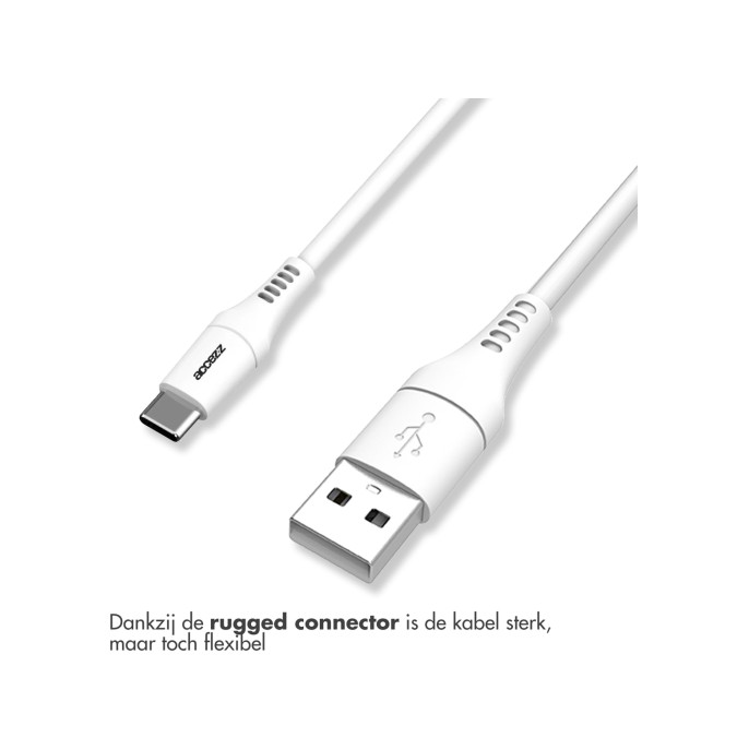 Accezz usb-c naar usb kabel - 1 meter - wit Accezz usb-c naar usb kabel - 1 meter - wit