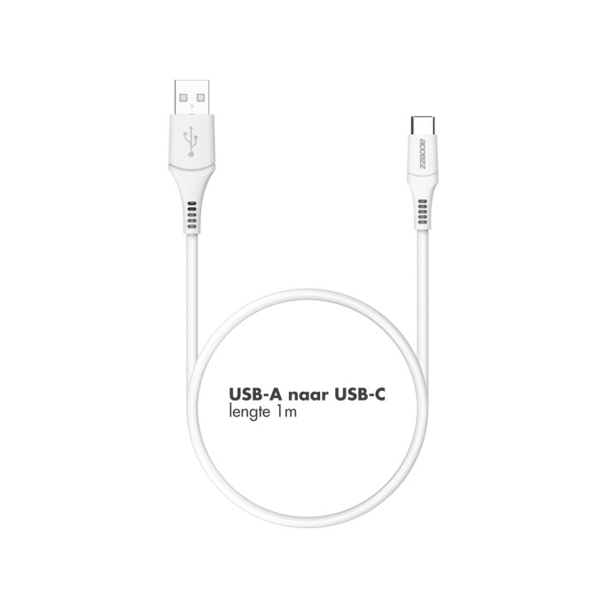 Accezz usb-c naar usb kabel - 1 meter - wit Accezz usb-c naar usb kabel - 1 meter - wit