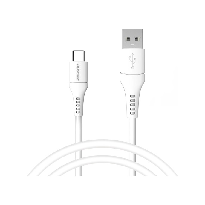 Accezz usb-c naar usb kabel - 1 meter - wit Accezz usb-c naar usb kabel - 1 meter - wit