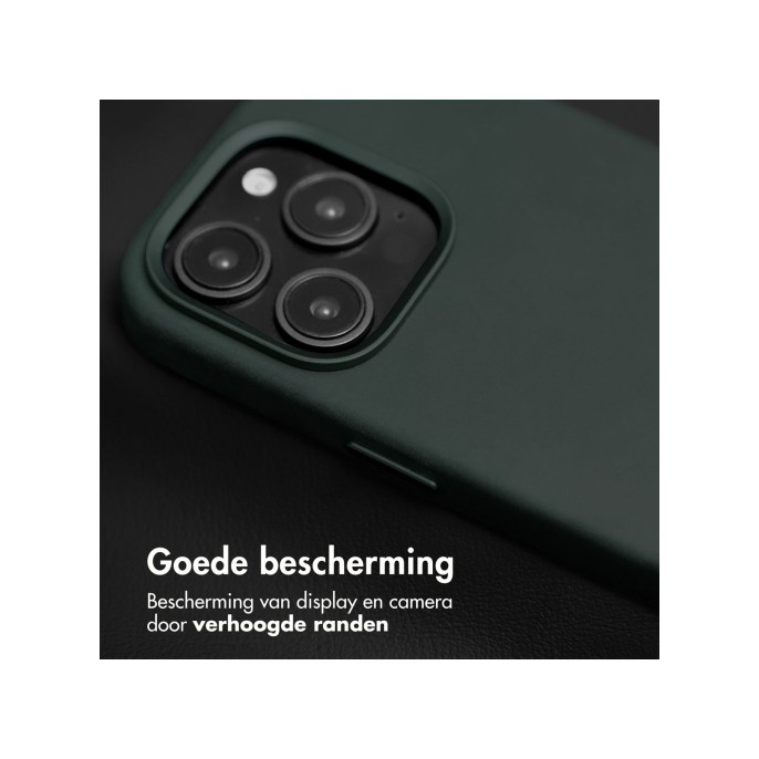 Accezz vintage leather magsafe backcover apple iphone 16 pro - smokey green Accezz vintage leather magsafe backcover apple iphone 16 pro - smokey green
