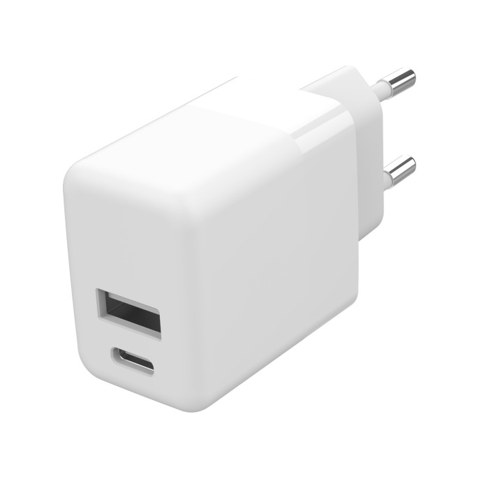 Accezz wall charger met lightning naar usb-c kabel - oplader - mfi certificering - 20 watt - 1 meter - wit Accezz wall charger met lightning naar usb-c kabel - oplader - mfi certificering - 20 watt - 1 meter - wit