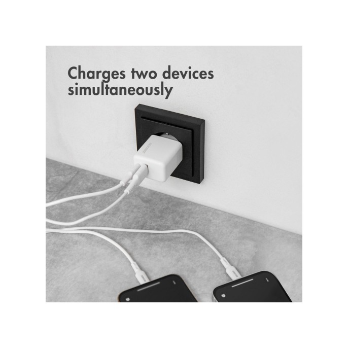 Accezz wall charger met lightning naar usb-c kabel - oplader - mfi certificering - 20 watt - 1 meter - wit Accezz wall charger met lightning naar usb-c kabel - oplader - mfi certificering - 20 watt - 1 meter - wit