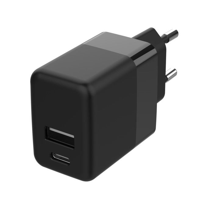 Accezz wall charger met usb-c naar usb kabel - oplader - 20 watt - 1 meter - zwart Accezz wall charger met usb-c naar usb kabel - oplader - 20 watt - 1 meter - zwart