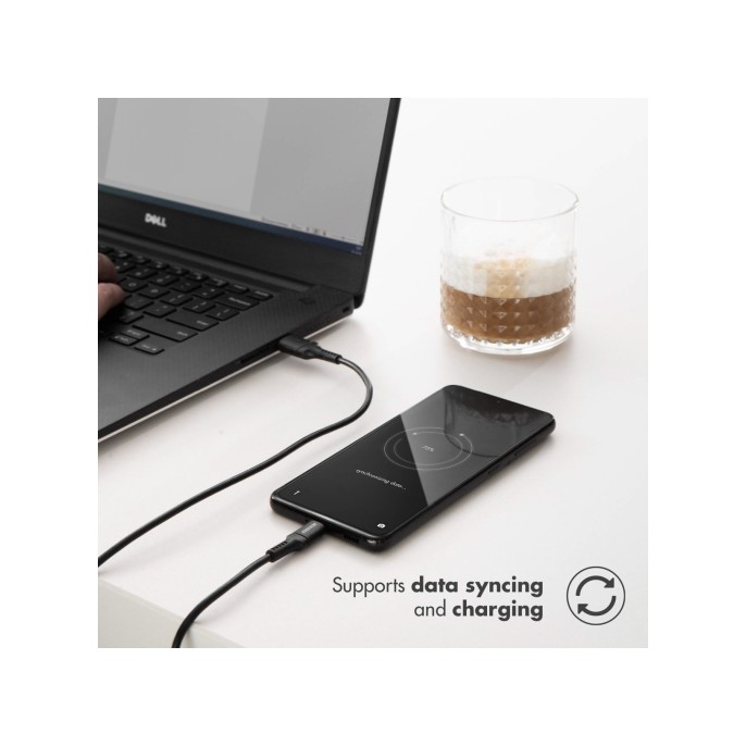 Accezz wall charger met usb-c naar usb kabel - oplader - 20 watt - 1 meter - zwart Accezz wall charger met usb-c naar usb kabel - oplader - 20 watt - 1 meter - zwart