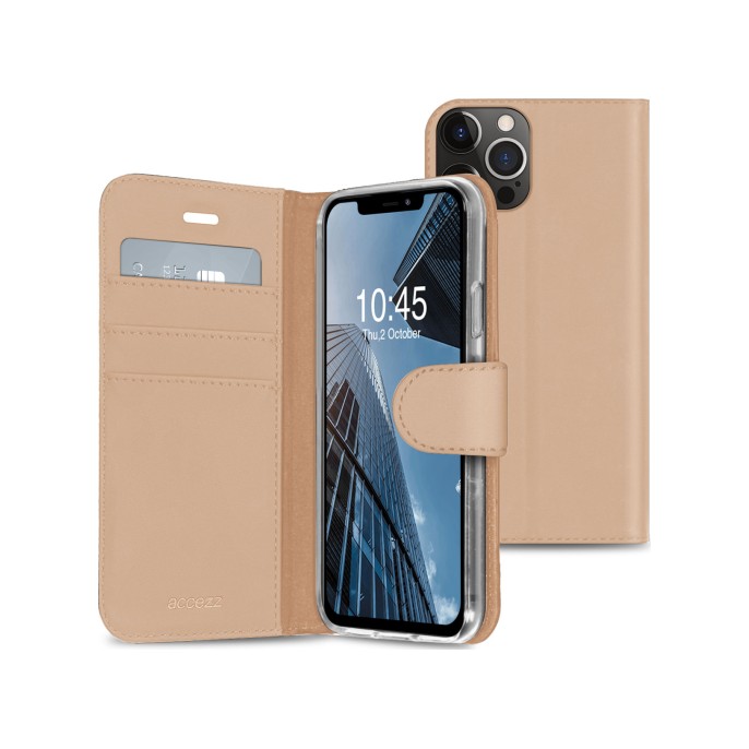 Accezz wallet softcase bookcase iphone 13 pro max - goud Accezz wallet softcase bookcase iphone 13 pro max - goud