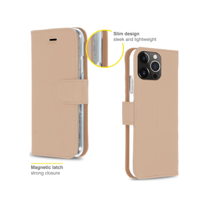 Accezz wallet softcase bookcase iphone 13 pro max - goud Accezz wallet softcase bookcase iphone 13 pro max - goud