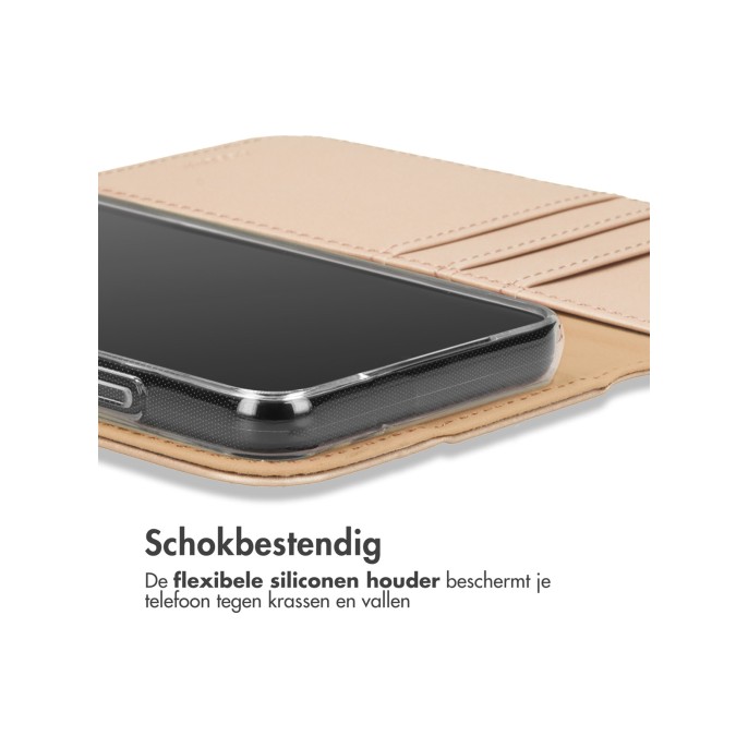 Accezz wallet softcase bookcase iphone 13 pro max - goud Accezz wallet softcase bookcase iphone 13 pro max - goud