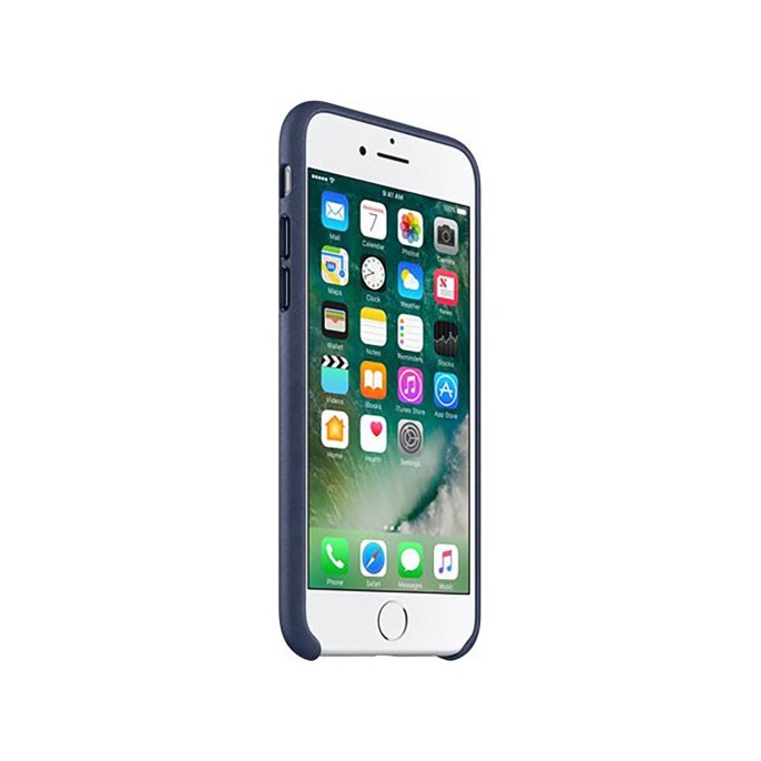 Apple leather backcover iphone se (2022 / 2020) / 8 / 7 - midnight blue Apple leather backcover iphone se (2022 / 2020) / 8 / 7 - midnight blue