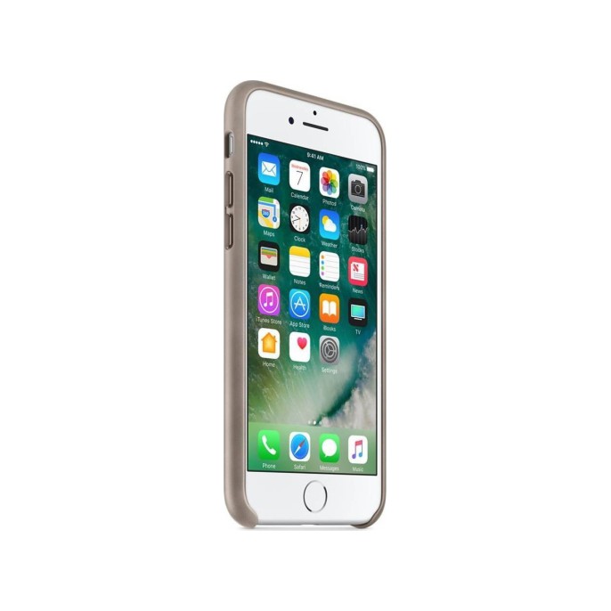 Apple leather backcover iphone se (2022 / 2020) / 8 / 7 - taupe Apple leather backcover iphone se (2022 / 2020) / 8 / 7 - taupe