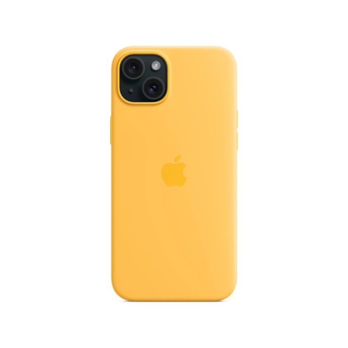 Apple silicone backcover magsafe iphone 15 plus - sunshine Apple silicone backcover magsafe iphone 15 plus - sunshine