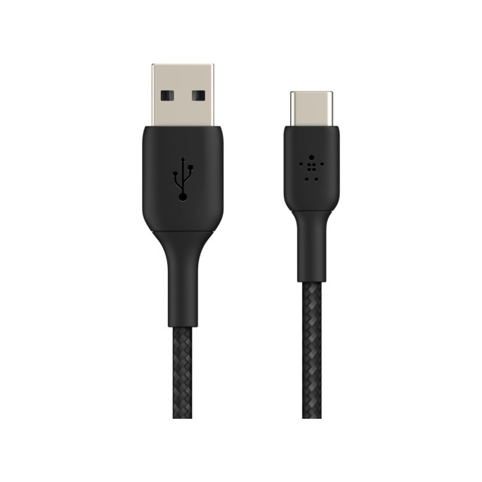 Belkin boost↑charge™ braided usb-c naar usb kabel - 0,15 meter - zwart Belkin boost↑charge™ braided usb-c naar usb kabel - 0,15 meter - zwart