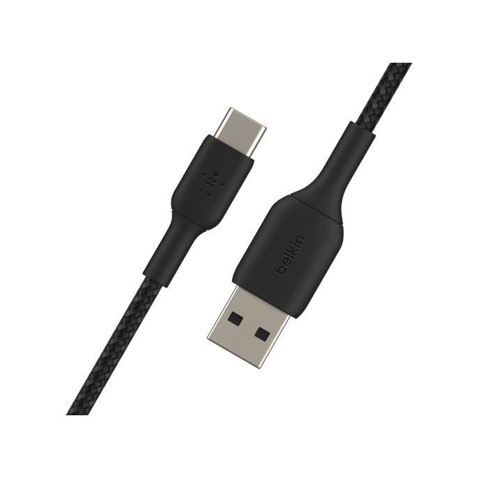 Belkin boost↑charge™ braided usb-c naar usb kabel - 0,15 meter - zwart Belkin boost↑charge™ braided usb-c naar usb kabel - 0,15 meter - zwart