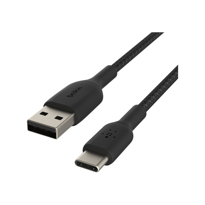 Belkin boost↑charge™ braided usb-c naar usb kabel - 0,15 meter - zwart Belkin boost↑charge™ braided usb-c naar usb kabel - 0,15 meter - zwart