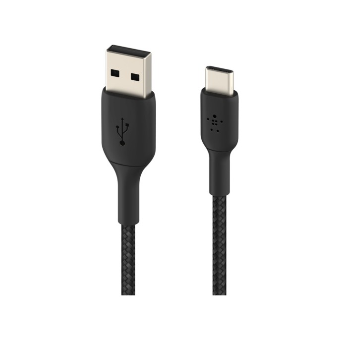 Belkin boost↑charge™ braided usb-c naar usb kabel - 0,15 meter - zwart Belkin boost↑charge™ braided usb-c naar usb kabel - 0,15 meter - zwart